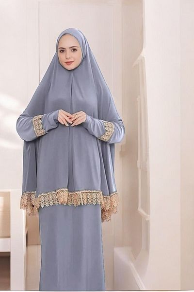 OBAY LİFE Hijab Prayer Dress - Smoked Suit, Standard Size, Obay4535