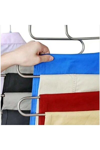 Arus Carat Home 5 Katlı Metal Pantolon Eşarp Askısı Gardrop Askılık