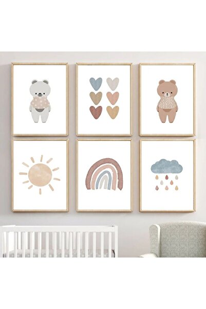 Farklı Hediyelik Σετ ζωγραφικής 6 τεμαχίων για παιδικό δωμάτιο αγοριών και κο...