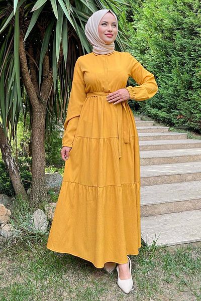 TOFİSA Φόρεμα 11492-MUSTARD