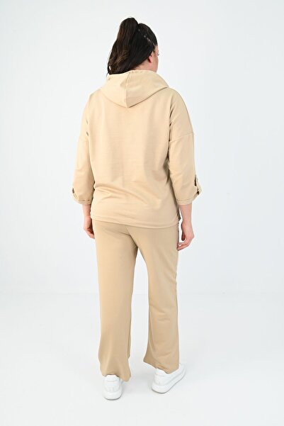 Koza Butik Γυναικεία φόρμα φόρμας με λεπτομέρεια καγκουρό τσέπης 8026-24