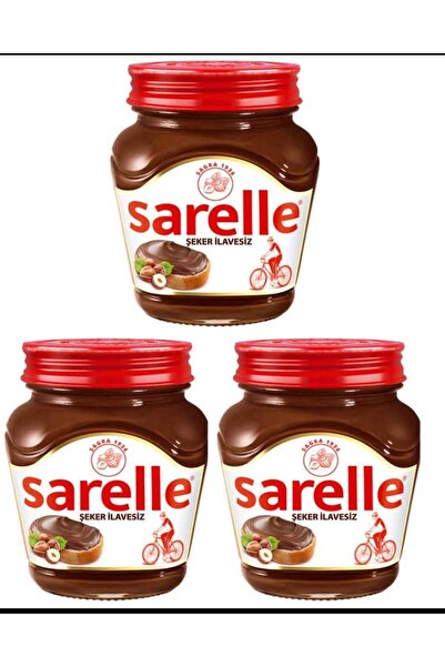 Sarelle Şekersiz Kakaolu Fındık Ezmesi 350 Gr Yeni ambalaj (3 ADET )