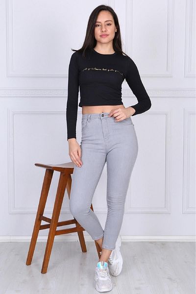 Koza Butik 9007 Model Women's Navel Exposed Crop Top