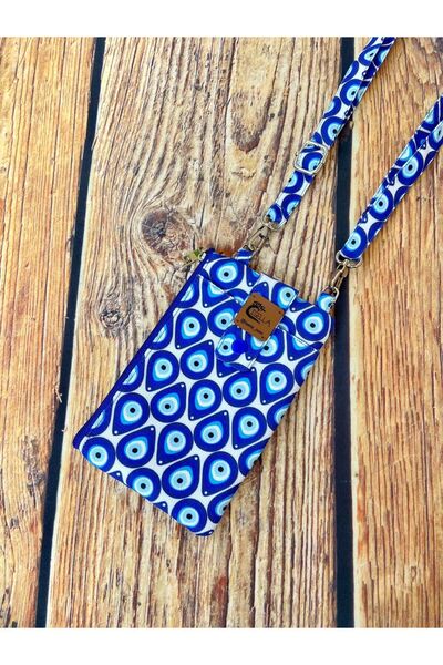 İsella Phone Bag Wallet Passport Blue Evil Eye Bead