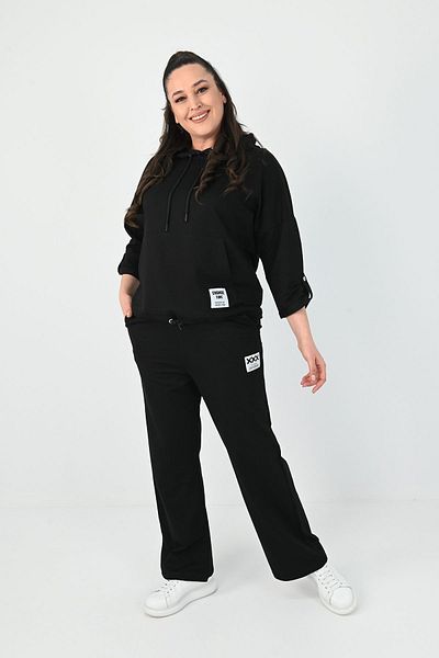 Koza Butik Γυναικεία φόρμα φόρμας με λεπτομέρεια καγκουρό τσέπης 8026-24