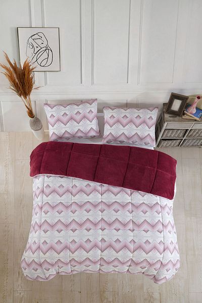 Formeya Luxuriöse Wellsoft-Einzeldecke – doppelseitig, mit Kissenbezug, 155 x 215 cm