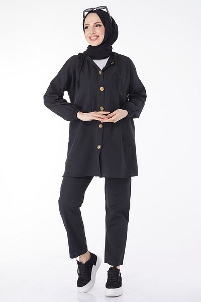 TOFİSA 13020-BLACK Tunic+Pants