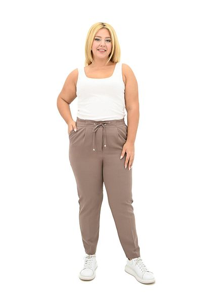 Koza Butik Plus Size Women's Trousers - Draped, Model 222 0016-25