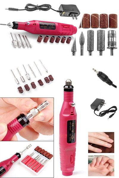 teknotrust 6 Heads Professional Manicure Pedicure Drill Polisher Sanding Machine Portable Electric P