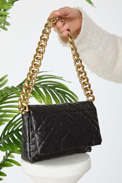 TOFİSA Schwarze Damentasche mit Kette - 24249
