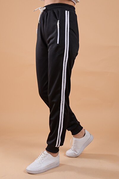 TOFİSA Pantaloni de trening negri pentru femei medii - uni 23788