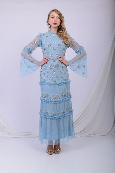 GATSBYLADY LONDON LUNA - Hand Embroidered Dress with Stone and Sequin Detail