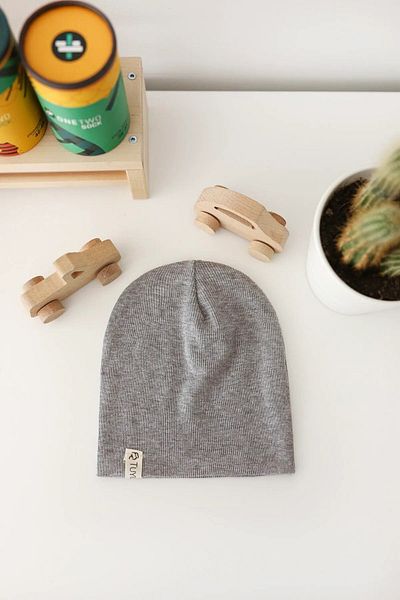 Doğan Collection Gray Ribbed Beret