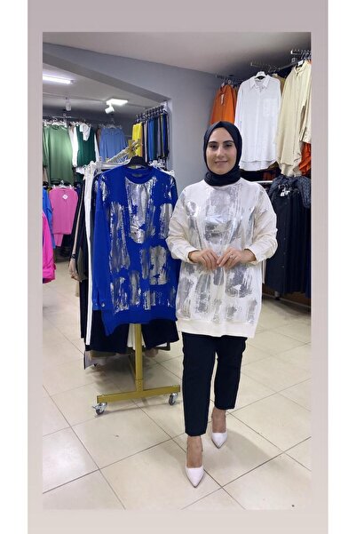 MY CİTY YASEMEN KADIN VARAKLI  SWEATŞÖRT TUNİK