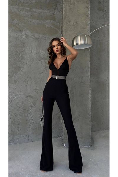 Ded COLLECTION Women's Spanish Leg Stylish Pants with Arch and Stone Embroidery