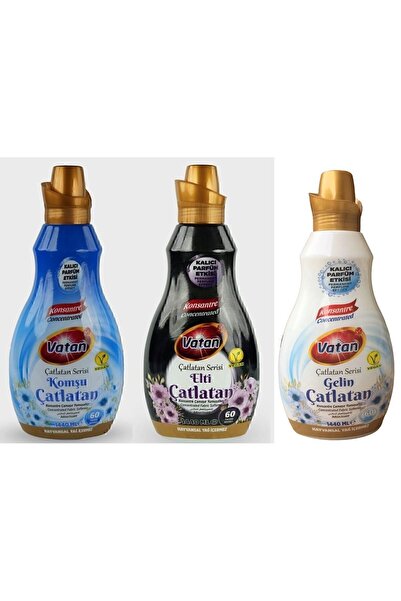 Vatan KONSANTRE ÇAMAŞIR YUMUŞATICI KOMŞU- ELTİ - GELİN ÇATLATAN 1440 ML X 3 L...