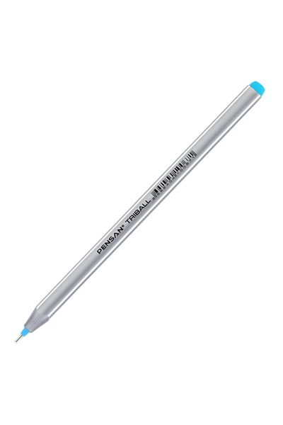 Pensan Turquoise Ball End Triball 1.0 Mm Pen - Pack of 12 1003
