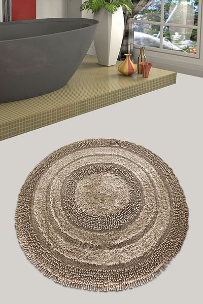 Chilai Home Macoroni Stone 100x100 cm, 100% Φυσικό Βαμβάκι Μπάνιο