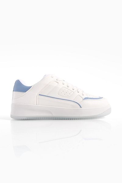 Marjin Damen Sneaker Hohe Sohle Schnürschuhe Sportschuhe Sitas Blau