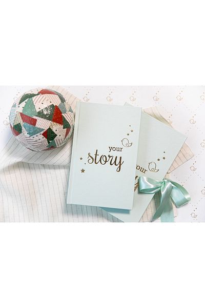 BeyazBirKutu Your Story Baby Journal Boxed Set - Mother and Baby Diary/Animal Notebook-mint