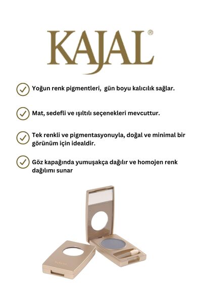 KAJAL Altın Sarısı Tekli Göz Farı & Gold Single Eyeshadow - No: 125