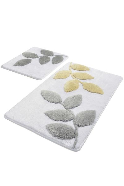 Chilai Home Set de 2 Innovia White Acrylic - Covor de baie și covoraș