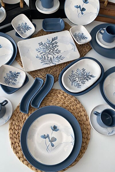 Keramika Blue Magic 36 Parça 6 Kişilik Kahvaltı Takımı