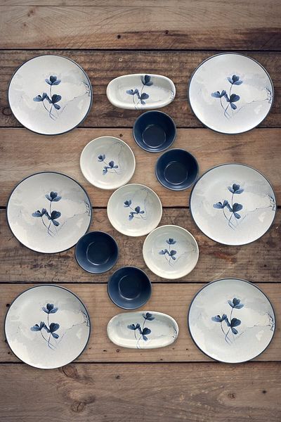 Keramika Blue Magic 15 Piece Aegean Breakfast Set for 6 People - 19863