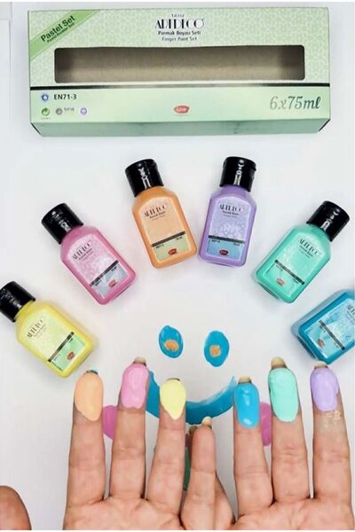 Artdeco 6*75 ml Pastel Renk Parmak Boya ( 6 Renk)