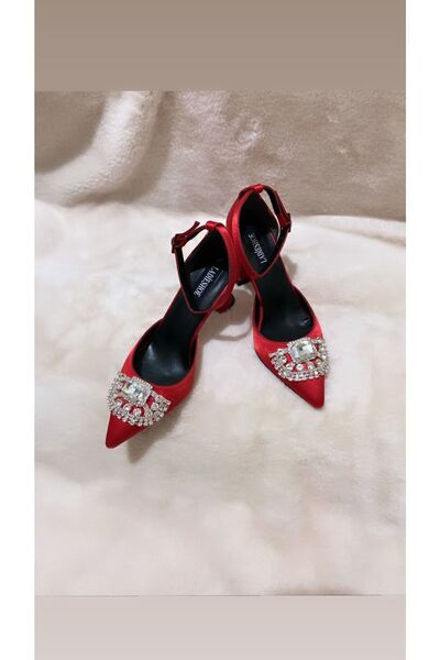 LADİESHOE Taşlı Kadın Ayakkabı Karnıyarık Stiletto