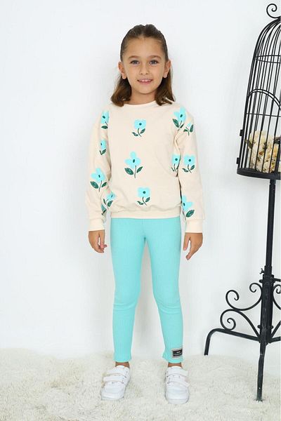 My Kids Wear طقم خيطين منقوش بالزهور للفتيات