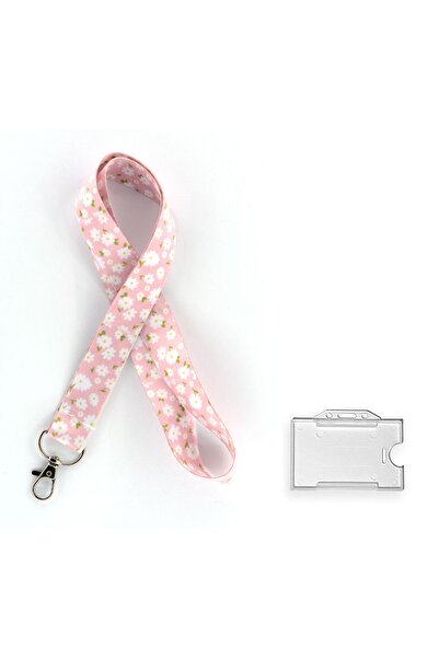 YİĞİTBAŞI Desen Boyun İpi Ve Telefon Askısı Okul ,hastane , BOYUN İPİ +ŞEFFAF YATAY KARTLIK