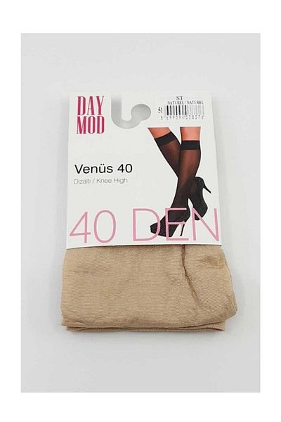DAYMOD ÇORAP Venus 40 șosete cu pantaloni lucioși până la genunchi, pachet de 12