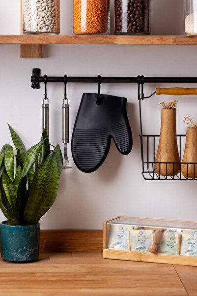 FH finehome Gloves Silikon Fırın Eldiveni Siyah