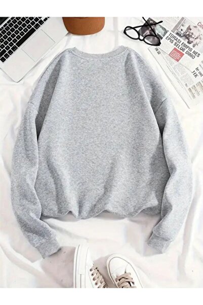 MOONBULL Dámská oversize mikina - Live by the Sun Print, Crew Neck