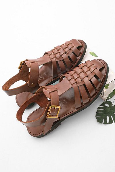 Marjin Γυναικεία Γνήσιο Δέρμα ελαφριά πέδιλα Eva Sole Daily Kesva Tan