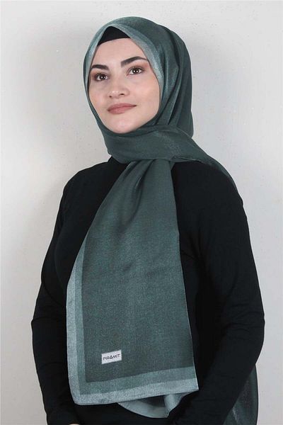 PİRAMİT Emerald Colored Amber Glitter Shawl - 4000-44 Model