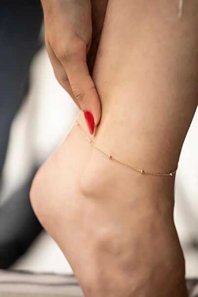 Marbling Kadın Toplu Zincir Model Gold Kaplama Halhal Ebr5001