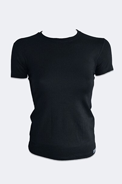 Malabadi Жіночий чорний круглий комір короткий рукав термобілизна 705