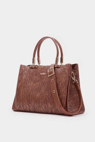 zeyad إليجانس تان - حقيبة نسائية قابلة للتعديل بتفاصيل سلسلة