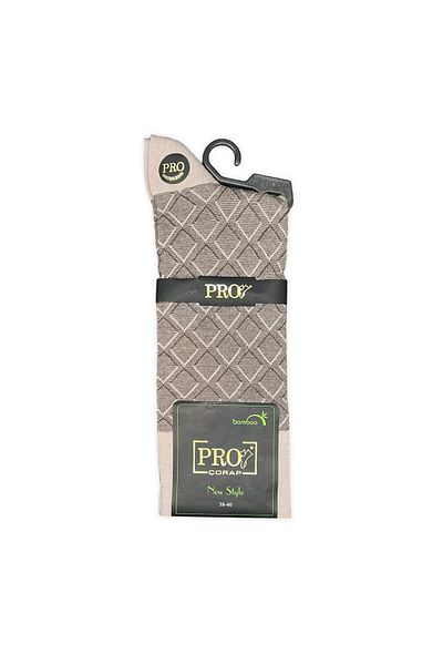 Pro Çorap Ανδρικές κάλτσες G.poti Bamboo - Cream (17005-R3)