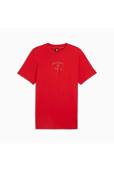 Puma Ferrari Walking Tonal Embroidered Men's T-shirt
