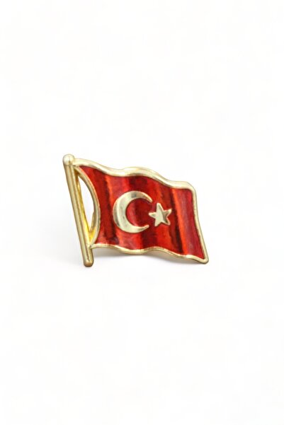 Chantaky 089 500013 Altın Mineli Ay Yıldız Türk Bayrağı Rozet