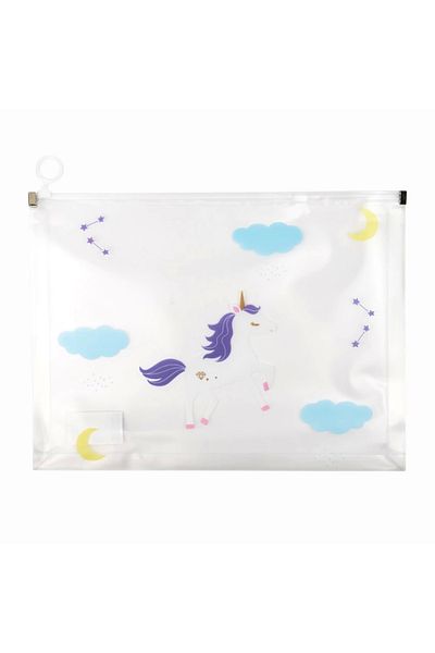 Südor A4 Unicorn Patterned File with Zipper - Sb31