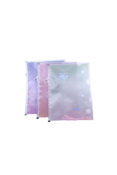 Südor Sb32 A4 Patterned Zippered File with Sequin