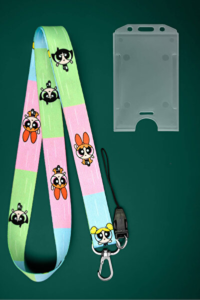 Apptakı Desenli Boyun İpi Boyun Askı İpi Boyun Askısı ve Kartlık PW - ASS0281-2