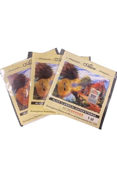 Alice A106-1 Klasik Gitar Tek Tel - İnce Mi (1. Tel) (3ADET ) (Orijinal Üründür)