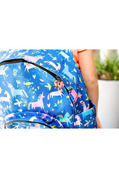 Morikukko Back to School Unicorn Çıkabilir Kapüşonlu Sırt Çantası