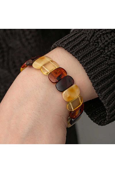 LiderGlobal Adult Drop Amber Bracelet