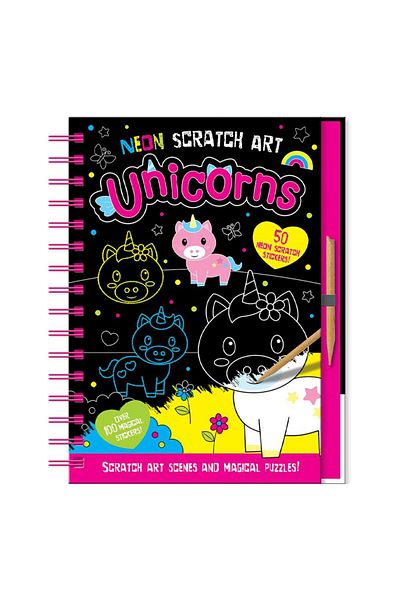 Imagine That Neon Scratch Art - Unicorns